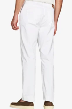 White 5-pockets gabardine trousers