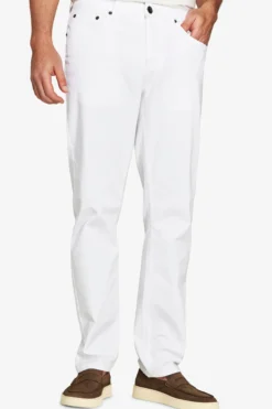 White 5-pockets gabardine trousers