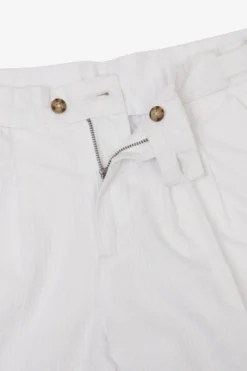 White striped chino Bermuda shorts