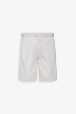 White striped chino Bermuda shorts