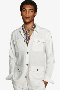 White textured Sahara jacket