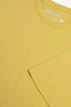 Yellow crew-neck T-shirt with chest pocket