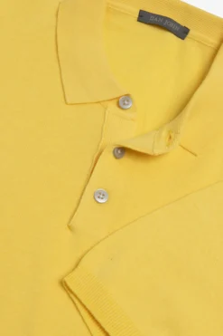 Yellow Knit Polo Shirt