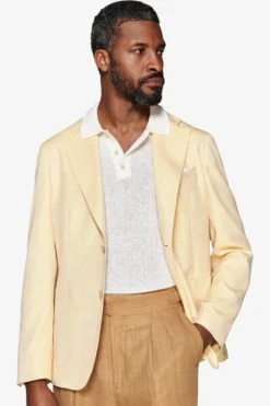 Yellow textured blazer
